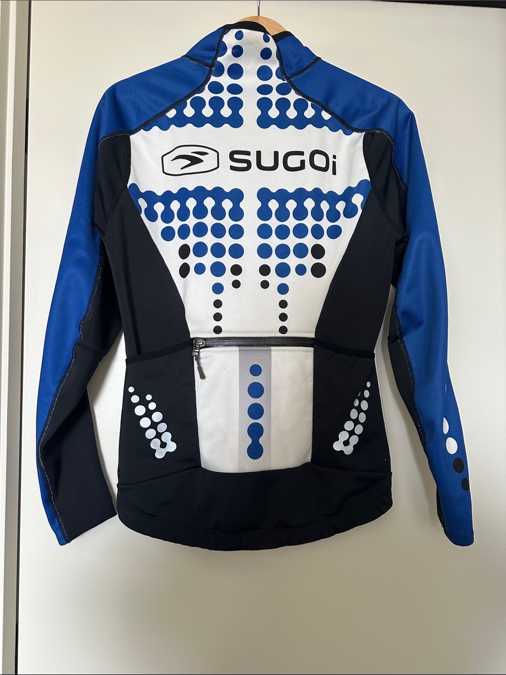 SUGOi Blue Black & White Performance Jacket with Dot Graphics